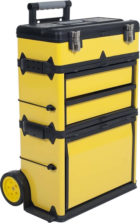 mobile stacking portable metal trolley tool box chest by stalwart|Portable Tool Box with Wheels .